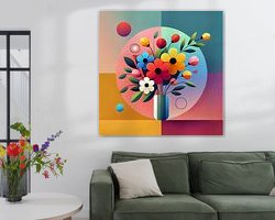 Voorbeeld van het werk in een kamer