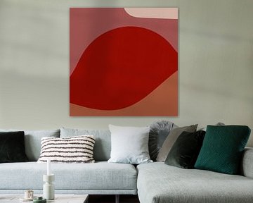 Abstract organic shapes in warm colors I by Dina Dankers