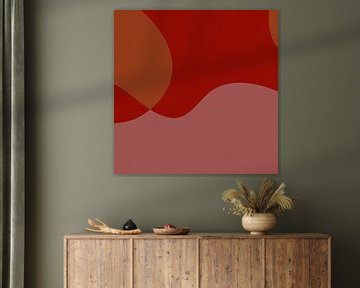 Abstract organic shapes in warm colors III by Dina Dankers