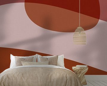 Abstract shapes in warm colors III by Dina Dankers