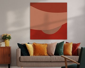 Abstract shapes in warm colors II by Dina Dankers