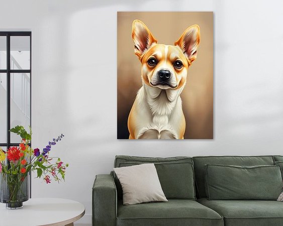 Voorbeeld van het werk in een kamer