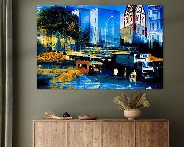Paysage urbain de Liège sur Helga Blanke