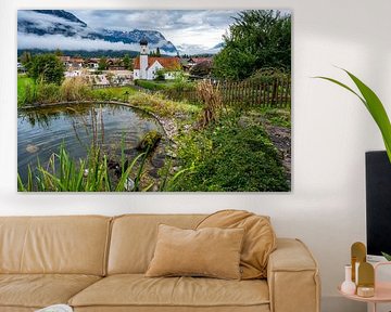 Pfarrkirche St. Jacob Wallgau mit Alpenblick Bayern von Photo Art Thomas Klee