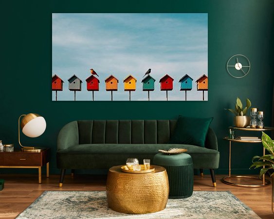 Voorbeeld van het werk in een kamer