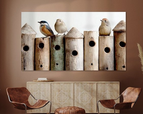 Voorbeeld van het werk in een kamer