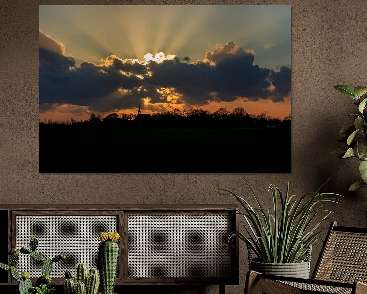 Voorbeeld van het werk in een kamer