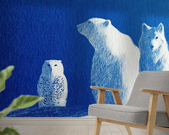 Voorbeeld van het werk in een kamer