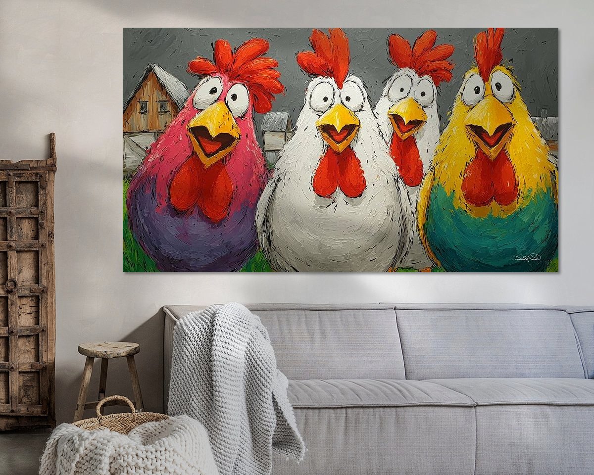 Voorbeeld van het werk in een kamer