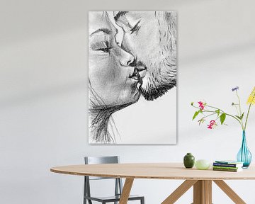 Baiser, nuances de gris