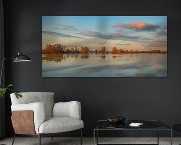 Overstroming van de IJssel met hoge waterstand in de uiterwaarden van Sjoerd van der Wal Fotografie