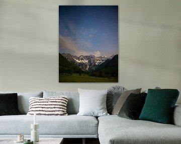Nachtelijk uitzicht in een Alpenvallei in de lente van Sjoerd van der Wal Fotografie