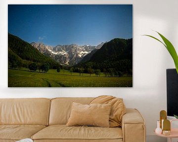 Zgornje Jezersko vallei nachtzicht tijdens de lente van Sjoerd van der Wal Fotografie