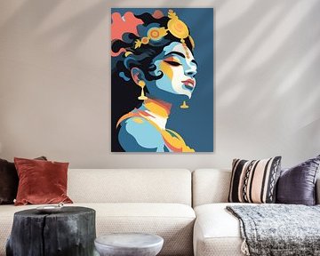 Göttlicher Krishna Porträtkunst