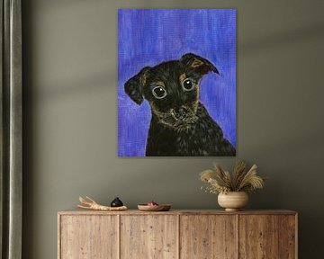 Heavy dog pup Jack Russell by Nelleke Bruno