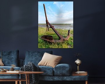 Verwitterter Anker im Hafen von Terschelling von Dan Photo Shaman