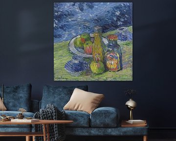 Nature morte aux bouteilles et aux fruits, Alexej von Jawlensky