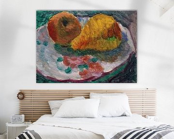 Stillleben mit Fayenceteller und Früchten, Alexej von Jawlensky