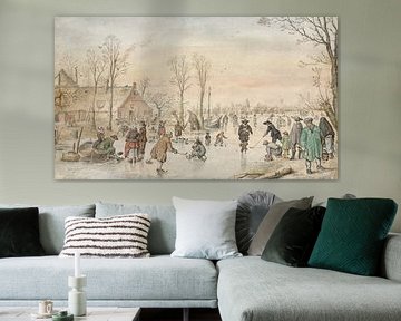 IJsvermaak op de boerderij, Hendrick Avercamp
