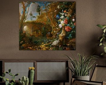 Forest Floor Still Life with Flowers and Amphibians, Jan Davidsz. de Heem