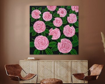 Roze rozen van Nelleke Bruno