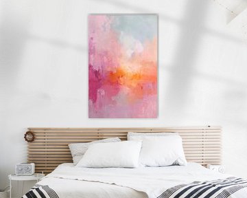 Lever de soleil abstrait au pastel n° 1