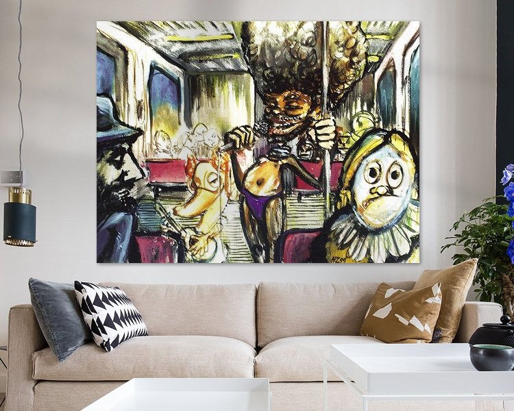 Voorbeeld van het werk in een kamer