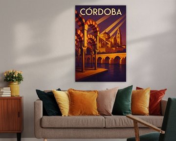 Córdoba Art Deco Poster - Vintage Spanien Reisen Wandkunst von Travel Shop