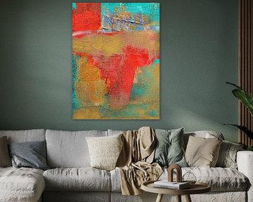 marble type RED BEIGE GREEN by Claudia Gründler