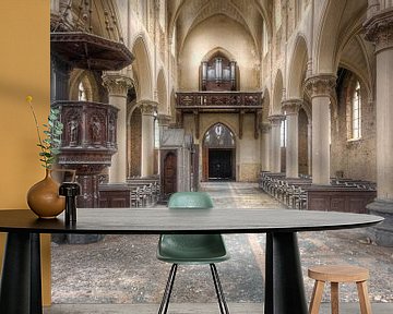 Oude Verlaten Kerk. van Roman Robroek - Foto's van Verlaten Gebouwen