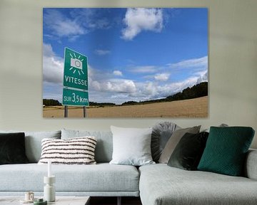 A roadside sign