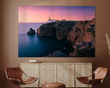 Zonsondergang bij Cabo de São Vicente van Bart Wilmer