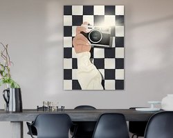 Voorbeeld van het werk in een kamer