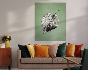 Tampon feuille en noir - Monochrome Nature Art