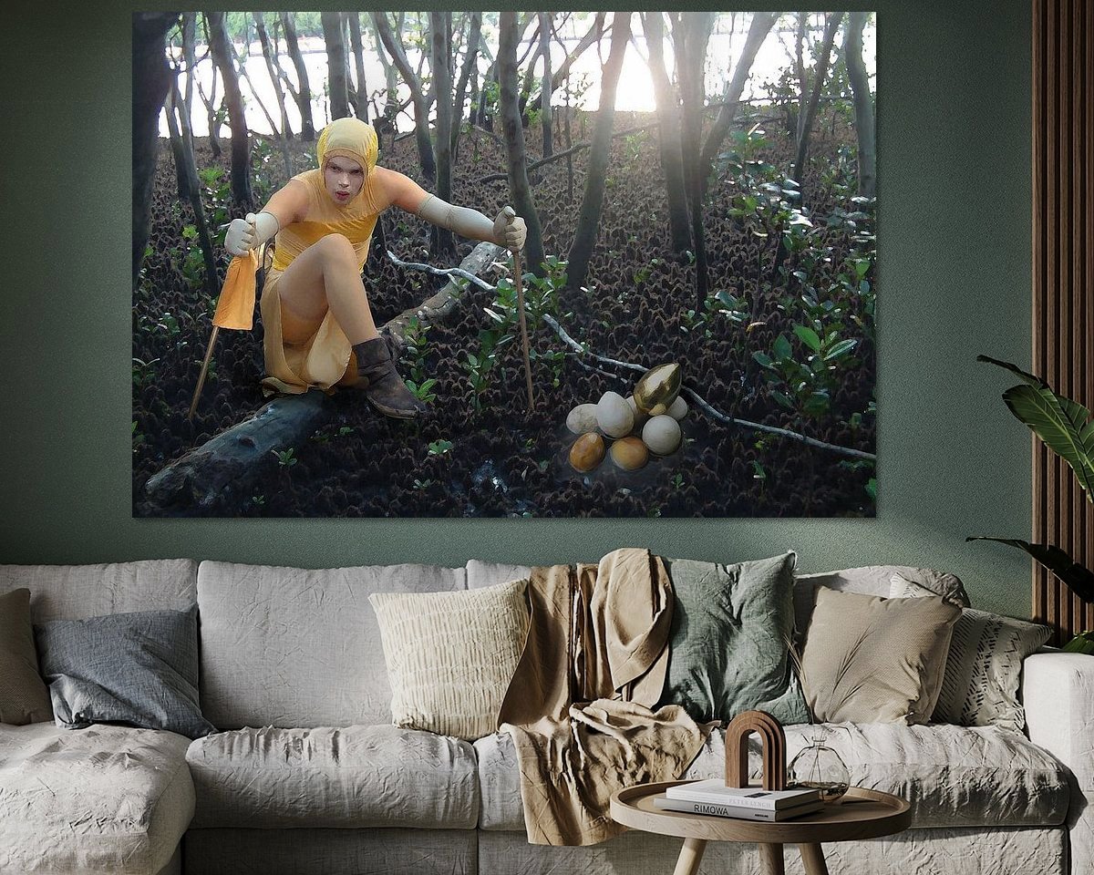 Voorbeeld van het werk in een kamer