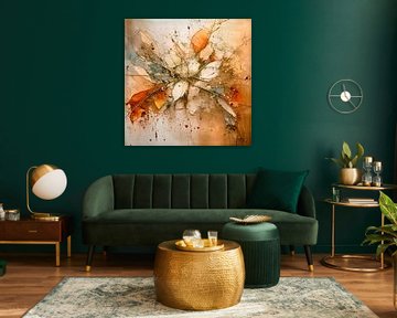Herfst: Abstract schilderij van herfstbladeren van Studio Pieternel