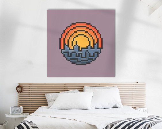 Voorbeeld van het werk in een kamer