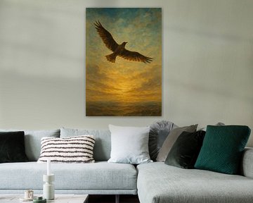 Tableau Mural à l’Huile “Liberté de l’Oiseau”