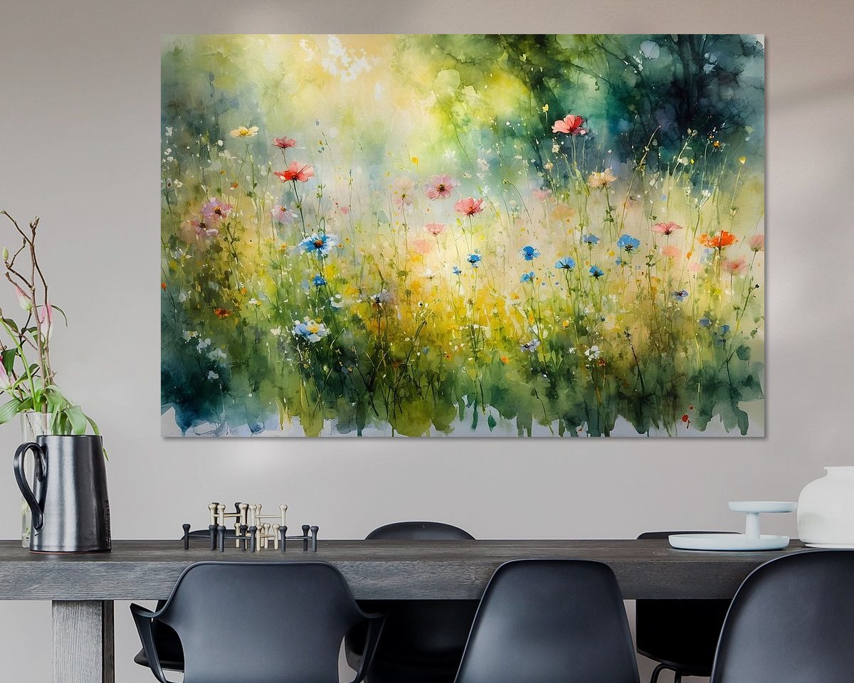 Voorbeeld van het werk in een kamer