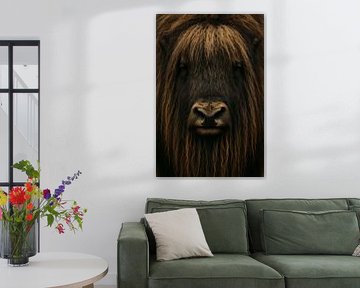 Portrait Yak - The Shaggy Emperor by Gisela Art for You