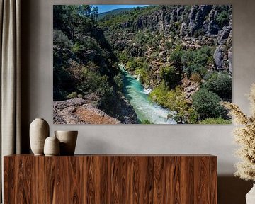 Crystal-clear water in a wild rocky gorge by Photo Art Thomas Klee