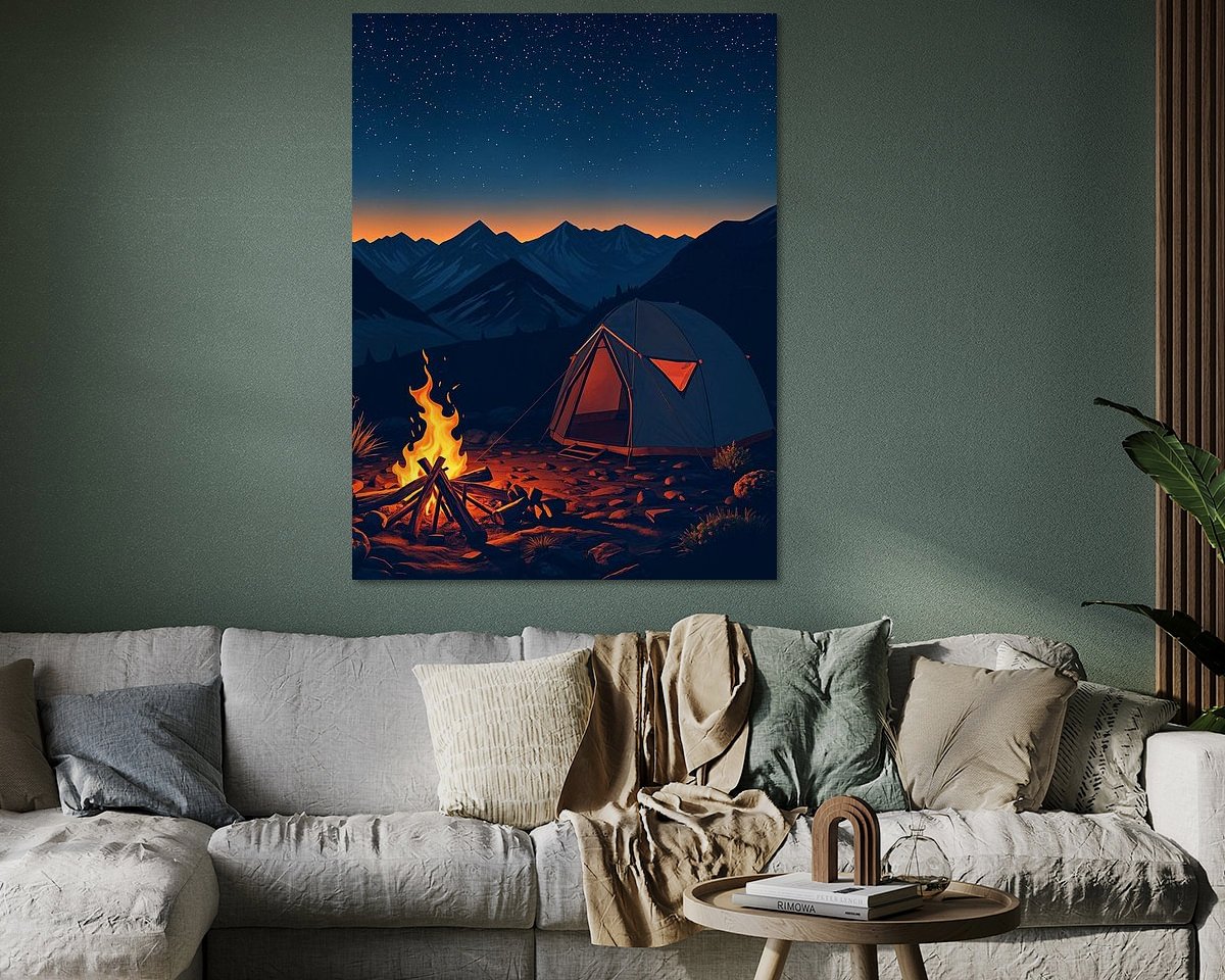 Voorbeeld van het werk in een kamer