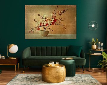 Calm Still Life with blossom in warm tones by Studio Pieternel