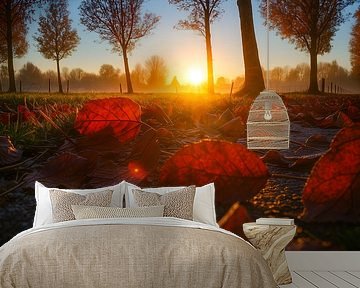 Zonsondergang-Herfst