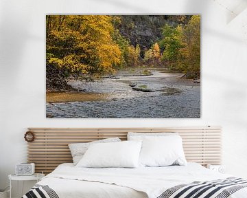 Waterfall, river in New York state, USA by Karin Broekhuijsen