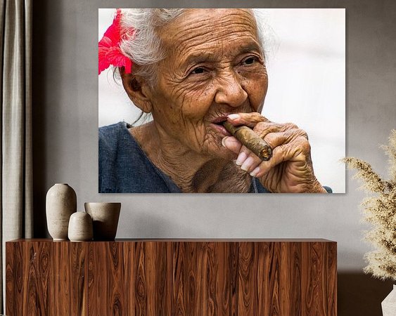 Voorbeeld van het werk in een kamer