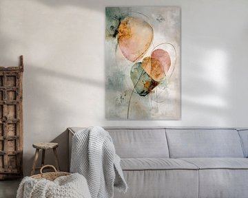 Aardetinten harmonieus abstract schilderij