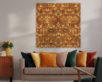 Naadloos Patroon Vintage Barok - Luxe Goud & Bruin Sierontwerp