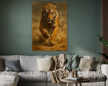 Le sprint majestueux du tigre