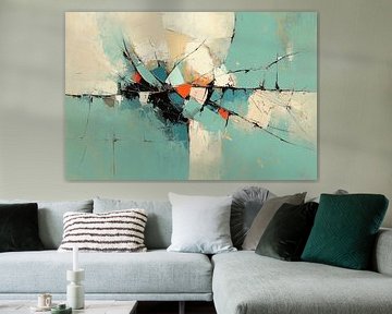 Green Abstract | Turquoise Harmony by Zen and More